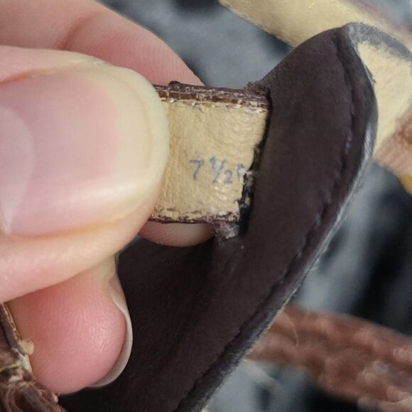 Rachel Zoe LeatherĀ Animal Print T-Strap SandalsāSizeā7.5 - Picture 8 of 8